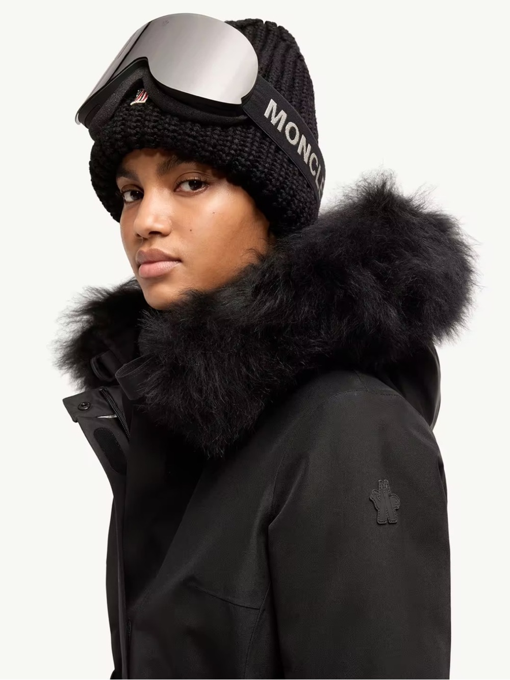 MONCLER - Women's Genuine Fox Fur Ski Jacket